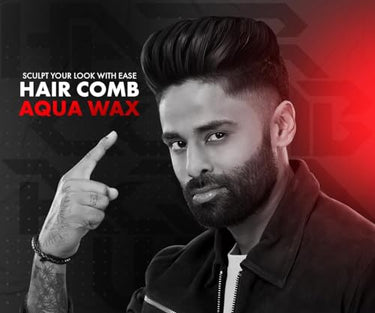 Urbangabru Hair Comb Aqua Wax - The Devil Edition - 260 ML & Hair Removal Cream Spray - Lemon Extract - 200 ML - Men's Grooming Combo Kit